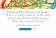 Fluid Resuscitation in Hypovolemic Shock - The CRISTAL Trial