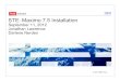 STE - Maximo 7.5 Installation