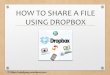 How to Share a File Using Dropbox