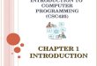 Chapter 1 Introductionc