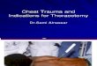 Chest Trauma and Indication for Thoracotomy