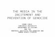 The Media in Incitement and Prevention of Genocide - Dr. Frank Chalk