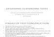 Designing Classroom Tests