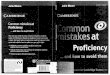 Common Mistakes at Proficiency ...and How to Avoid Them