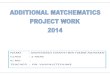 Additional Mathematics Project Work 2014