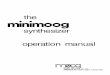 Minimoog Operation Manual 1