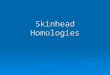 Skinhead Homologies Pps