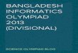 Bangladesh Informatics Olympiad 2013 (Divisional)