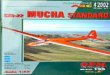 card model civilian SZD-22C Mucha Standard glider from the eastern block countries but very popular