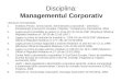 Tema 1 Conceptul şi esenţa  „Managementul corporativ
