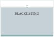 Blacklisting under R.A. No. 9184