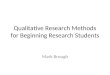 Qualitative Research Methods Brough