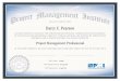 Darcy Pearson - PMP Certificate
