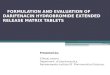 FORMULATION AND EVALUATION OF DARIFENACIN HYDROBROMIDE EXTENDED RELEASE MATRIX TABLETS