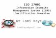 University iso 27001 bgys intro and certification lami kaya may2012