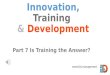 Innovation training and development 7