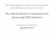 The World Bank's framework for assessing PIM systems - Anand Rajaram, World Bank,