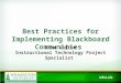 Implementation of Blackboard Communities at Wilmington University (Adam Voyton)