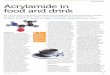 Sterlings Food Science and Technology . Vol 29 issue 2 June 2015 . Acrylamide in food and drink