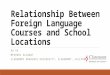Relationship between foreign language courses and school location