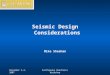 Seismic design considerations mike sheehan