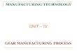 Gear manufacturing process