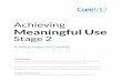 Achieving meaningfuluse stage2
