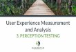 User Experience Measurement and Analysis: Perception Testing