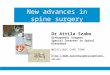 New advances in spine surgery