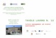 Tavolo 13 - Crisis management ed eventi sentinella