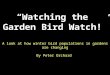 Watching the garden birdwatch update 2013
