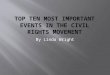 Top ten most important events in the civil
