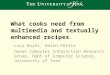 What cooks need from multimedia and textually enhanced recipes