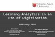 Learning Analytics presentation for Australian e-learning Congress Feb 14