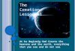Creation lesson #1