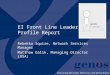 Genos EI front line leader report - Learning group - March 2011