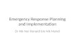 Emergency response planning and implementation
