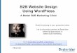 B2B Website Design Using WordPress