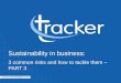 Tracker Intelligence Sustainability in business: 3 common risks and how to tackle them – PART 3