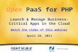 Introducing "PaaS in a Box" – Scalable, Flexible, Portable PHP in the Cloud