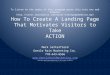 How to create a great landing page