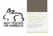Alto a los productos testeados con animales
