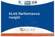 KLAS Performance Insight Overview