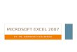 Unit 2.5 Microsoft Excel 2007