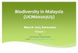 Biodiversity in Malaysia (UCM60203U3)_Week 1