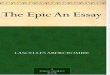 Lascelles Abercrombie ---- The Epic - An Essay