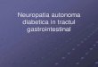 Neuropatia Autonoma Diabetica in Tractul Gastrointestinal
