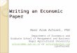 Writing an Economic Paper New - Depkeu 10 Mai 2010