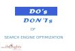 SEO  Do's and Don't
