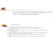 Lecture-2 (Innovation Management - An Inroduction)